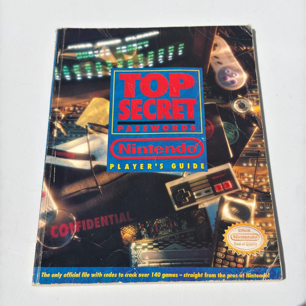 Nintendo Top Secret Passwords Players Guide 1992 NES SNES Game Boy Vintage Book